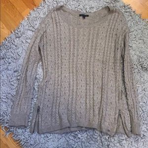 American Eagle Cable Knit side zip sweater